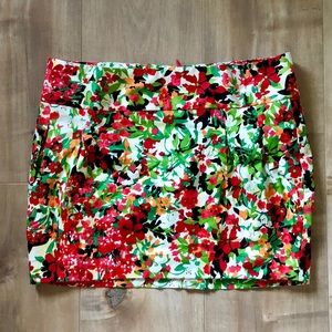 Nichii Bright Color Floral Mini Skirt